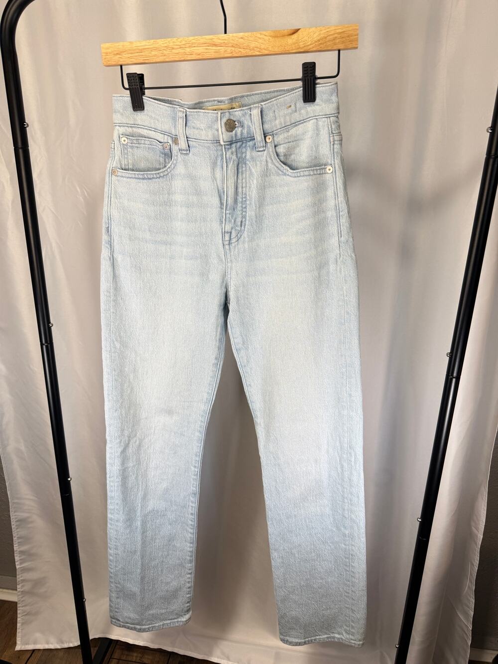 Madewell 90s Straight Jeans Women’s 24 Light Wash High Rise Vintage Style Denim